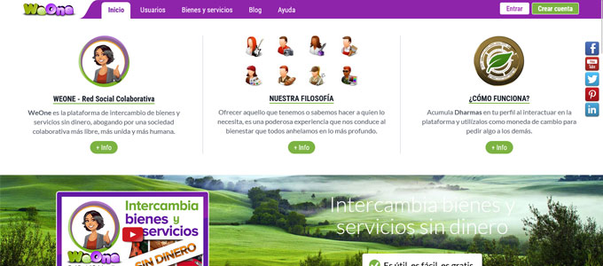 WeOne - The global platform for exchanging goods and services among users that advocates for a freer, more united, and more humane collaborative society.